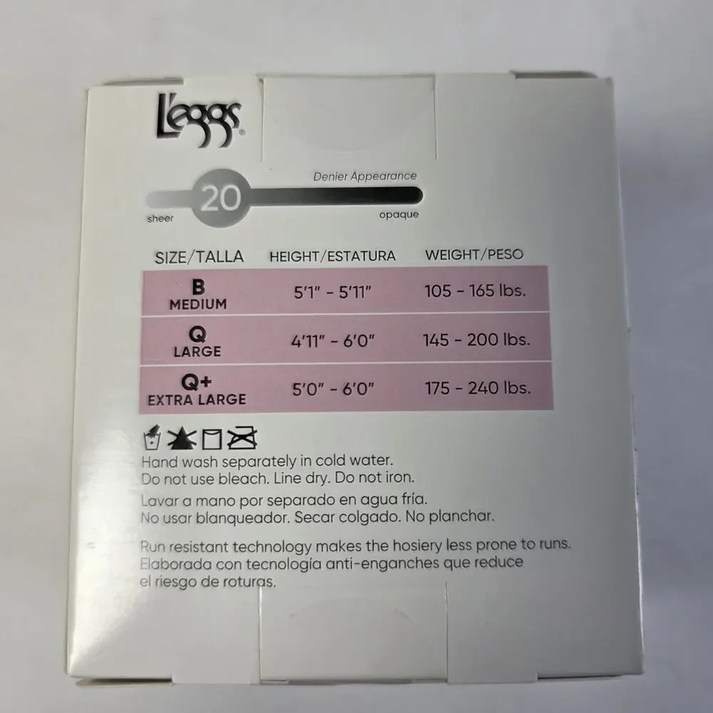 L'eggs Silken Mist Silky Sheer Leg Control Top Tights, 2 Pairs Jet Black Size Q+